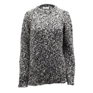 Sandro Boredom Chunky Knit Crewneck Sweater in Black Acrylic